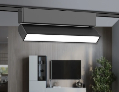 Светильник светодиодный трековый для шинопровода Magnetic Ultra Slim GV1486 BK черный IP20 10W 4200K 48V 230*26*80