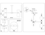 Светильник на штанге LH56083/10 СH/FR хром/белый матовый E14*10 max 40W D700*510