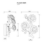 Настенный светильник Pristine Right FL1187-3WR, LED