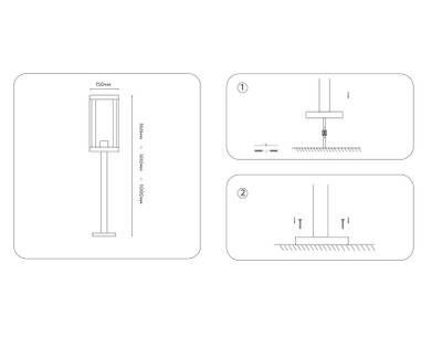 Светильник уличный ландшафтный ST2411 BK/CL черный/прозрачный IP54 E27 max 40W 110*110*350