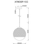 Подвесной светильник Arte Lamp JUPITER chrome A7963SP-1CC, 1хE27
