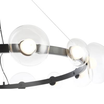 Люстра Crystal Lux BOSQUE SP12 BLACK/TRANSPARENT 0270/312