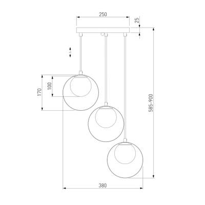 Подвесной светильник со стеклянными плафонами 50205/3 хром, G9х3