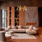 SL1236.203.06 Люстра подвесная ST-Luce Золотистый/Коньячный, Золотистый G9 6*5W