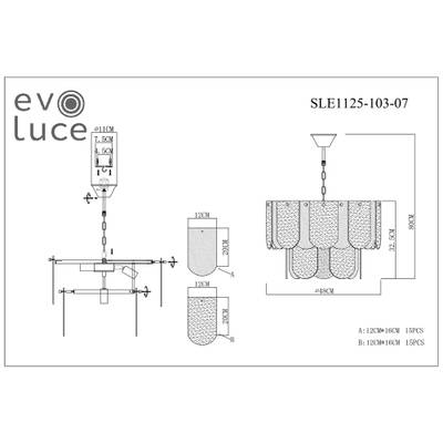 SLE1125-103-07 Люстра подвесная Хром/Прозрачно-Дымчатый E14 7*40W