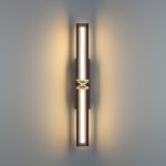 7083/12WL L-VISION ODL25 281 Настенный светильник черный/золото/ еталл/акрил IP20 LED 12W 3000K 220V MESH