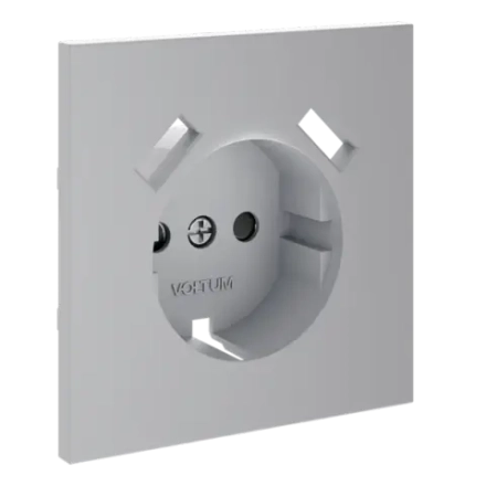 VLS000916 Накладка для розетки с заземлением и защитными шторками, с USB A+A, S70 (серый). (ТМ Maytoni)