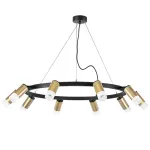 LR0204001 Люстра RULLO 10х50W GU10 ЧЕРНЫЙ/ЗОЛОТО (571020+214440-10+202431-10)