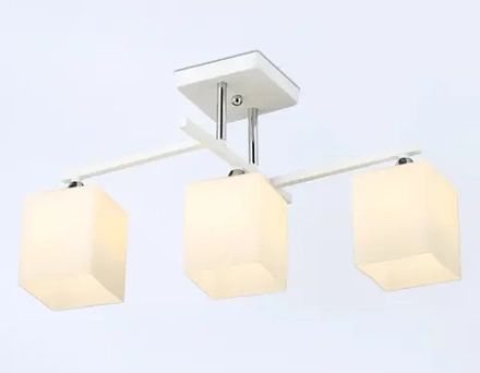 Светильник подвесной TR303113/3 WH/CH/FR белый/хром/белый матовый E27/3 max 40W 490*260*290