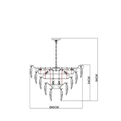 Подвесная люстра Arte Lamp LILLY A4070LM-12GO, 12хE14