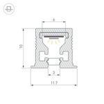 Профиль с экраном SL-MINI-3-H10-F12-2000 IRON GREY (Arlight, Алюминий+пластик)
