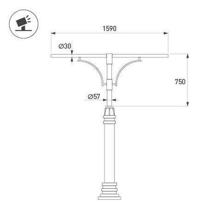 Кронштейн OXOR-SB1-2 BLACK (Arlight, Сталь)