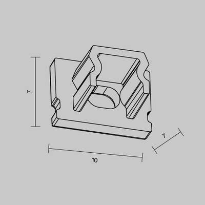 Комплект заглушек (для профиля ALM-1007-S-2M) 2 шт., 642010. TM Maytoni