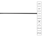 Магнитный трековый светильник Arte Lamp PRESTO A6230PL-1BK, 1хLED