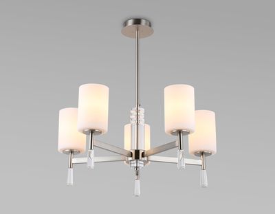 Светильник подвесной LH56251/5 SN/FR никель/белый матовый E27/5 max 60W D600*590