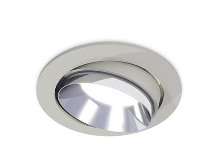 Комплект встраиваемого поворотного светильника XC7653022 SGR/PSL серый песок/серебро полированное MR16 GU5.3 (C7653, N7032)