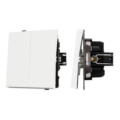 Механизм выключателя двухклавишный непроходной SWT-TENDO-MK02-SFPL-WH (230V, 10A) (Arlight, -)