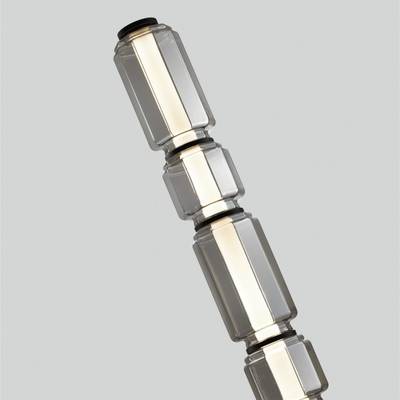5408/53FL HIGHTECH ODL_EX24 35 черный/дымчатый/металл/стекло/акрил Торшер LED 53W 3000K 3200Лм JAM