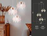 Подвесной светильник в стиле лофт TR8426/3 WH/GD белый/золото E14/3 max 40W D510*1000