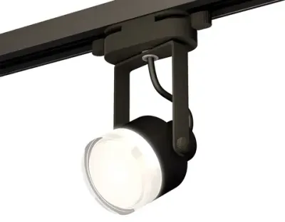 Комплект трекового однофазного светильника XT6602083 PBK/FR/CL черный полированный/белый матовый/прозрачный MR16 GU10 (C6602, N6241)