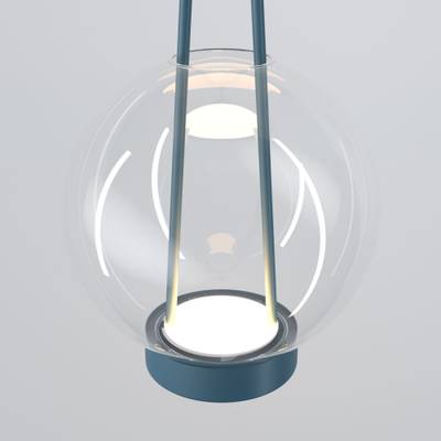 Подвесной светодиодный светильник со стеклянным плафоном 50267/1 LED синий