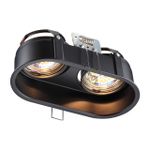 370841 SPOT NT22 320 черный Светильник встраиваемый IP20 GU10 2*50W 220V CLOUD