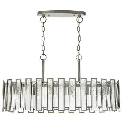 712164 Люстра AGAVE 6х40W E27 СЕРЕБРО С ПАТИНОЙ/ПРОЗРАЧНЫЙ Lightstar