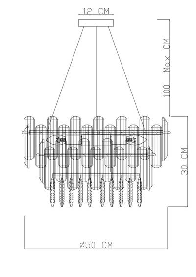 Подвесная люстра Divinare BELLATRIX 3510/02 LM-11, 11хE14