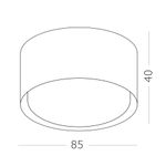 ST164.502.01 Светильник потолочный Белый GX53 1*50W IP20 D85xH40 220V Без ламп