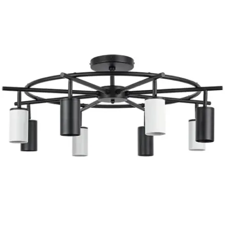 LR718374364 Люстра RULLO 8х50W GU10 ЧЕРНЫЙ/БЕЛЫЙ (571718+214437-4+214436-4)