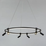 Подвесная люстра Arte Lamp RING A2186SP-1BK, 1хLED