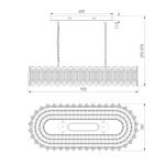Подвесной светодиодный светильник с хрусталем 423/1, LED