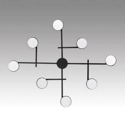 8186/8C COMFI LN26 247 черный, металл Люстра потолочная LED GX53 8*7W 220V DABRA