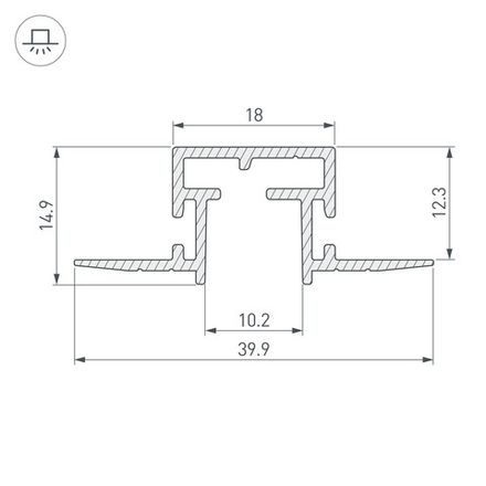 Профиль-держатель TEK-PIK-1010-2000 (Arlight, Алюминий)