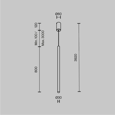Подвесной светильник Про Экстра / Pro Extra 3000-4000К 6Вт, MOD160PL-L6BK. TM Maytoni