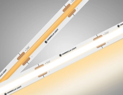 Светодиодная лента GS4751 COB 528Led/14W m/ 24V IP20 3000K/ 5m*10mm*2mm кратность резки 45.45mm (2 конт.)