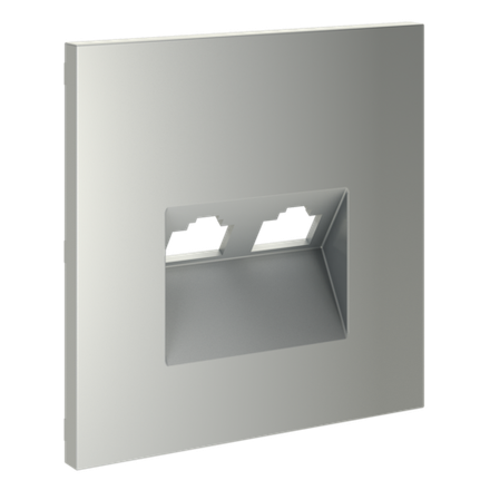 VLS001405 Накладка для розетки компьютерной двойной RJ45+RJ45 кат.6, S70 (сталь). (ТМ Maytoni)