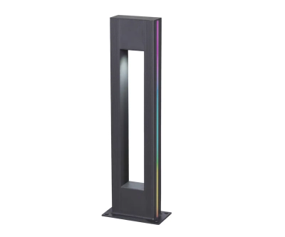 09208-F(220V),16(RGB) Светильник уличный Грайни серый 220V w18*8 h80 Led 5W (4000K) c пультом ДУ, Декоративная подсветка RGB.