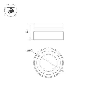 Насадка с фиксированным углом LGD-ARTIFACT-LENS-R65 (BK, 15 deg) (Arlight, Металл)