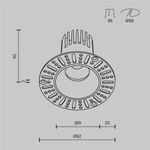 Встраиваемый светильник Dip Hight 4000K 9Вт 9° DL124-10W-4K-TRS-B. TM Maytoni