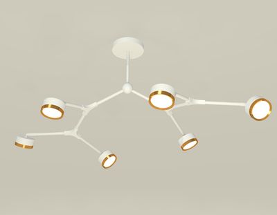 Комплект подвесного поворотного светильника XB9055152/6 SWH/PYG белый песок/золото желтое полированное GX53 (C9055, N8124)