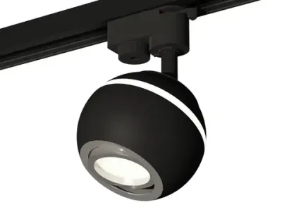 Комплект трекового светильника XT1102022 SBK/PSL черный песок/серебро полированное MR16 GU5.3 LED 3W 4200K (A2521, C1102, N7003)