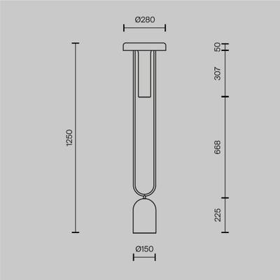 Напольный светильник (торшер) Ikebana 3000К 24Вт MOD463FL-L24BS3K. TM Maytoni