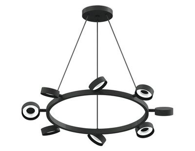 Корпус светильника подвесной поворотный для насадок Ø85мм C9198/8 SBK черный песок D690*1200mm GX53/8