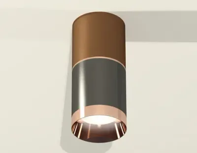 Комплект накладного светильника XS6303021 DCH/CF/PPG черный хром/кофе песок/золото розовое полированное MR16 GU5.3 (C6303, C6304, A2063, N6135)