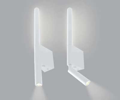 08079,01 Настенный светильник Прани белый w10*2,5 h44,5 Led 3W+5W (3000K)