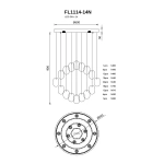 Подвесная люстра Etereo FL1114-14N, LEDх14