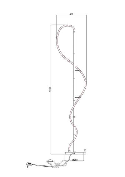 Торшер Arte Lamp KLIMT A2850PN-35BK, 1хLED