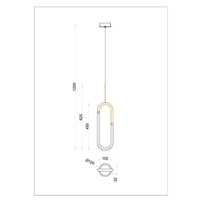 Подвесной светильник Arte lamp LUMINO A2233SP-20GO, 1хLED
