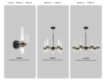 Светильник настенный LH55355/2 BK/CGD/CL черный/золото/прозрачный G9/2 max 30W 150*100*320